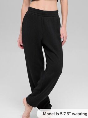 Alo waffle weekend black escape joggers-xs